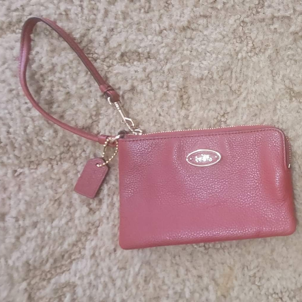 Red Coach wristlet